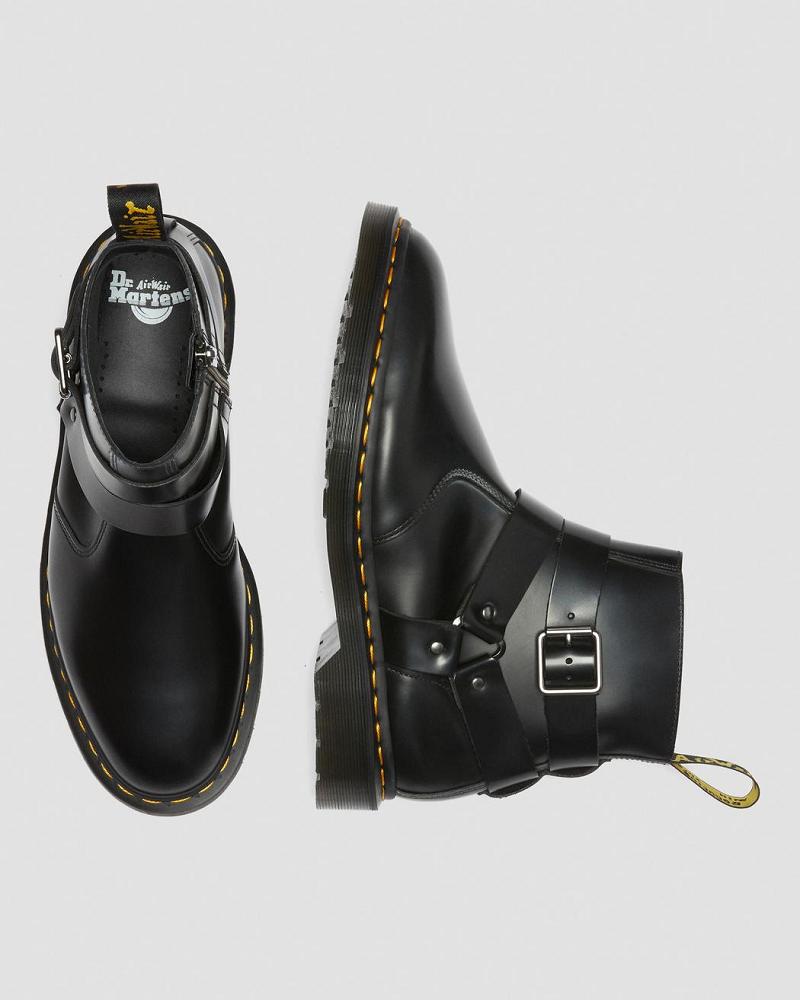 Dr Martens Jaimes Læder Harness Ankelstøvler Herre Sort | DK 444AHK